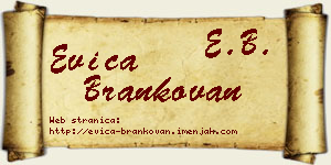 Evica Brankovan vizit kartica